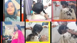 mashroom bob haircut | long to short haircut makeover | indian bob haircut tutorial #bobhaircut 