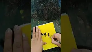 Easy drawing with ballpoint pen🌼 #painting #hobby #freetimefun #colouring #birds #freehandpainting
