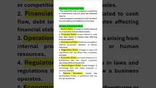 Business Risk # Causes of business risk# business studies #Class 11th