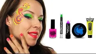 UV Neon Face Paint Tutorial - How to Do Neon Festival Face Paint