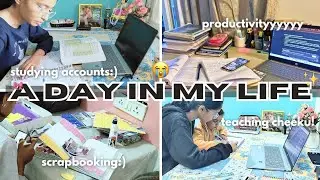 Productive Day in My Life⭐ as a Student! ✨ Accounts + Journaling + teaching my siblings😛