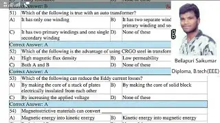 Electrical (AE) Assistant Engineer Previous Papers With Answers Part - 2
