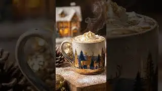 Steaming Coffee in the Snow ☕ Festive Winter Vibes #winterambience #jazzmusic #asmr