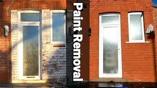 Removing Paint off Brick dustless SandBlasting