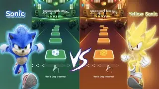 Sonic VS Super Sonic - Tiles hop