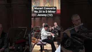 Mozart Concerto No.20 in D Minor, K466- Jeremy (12) Perugia, Italy 🇮🇹 #shortspiano #mozart