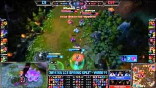 C9 Meteos Backdoor - C9 vs CST | NA LCS Spring - League of Legends