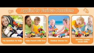 ORWINE Friction Powered Push and Go Cars