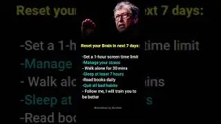 Reset your brain in next 7 days: #shorts#motivation #motivationalquotesforstudentstostudyhard#quotes