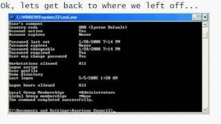 Using CMD Part 2 (Finding/Changing User Passwords)