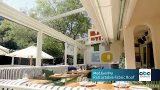 Med Evo Pro Retractable Fabric Pergola