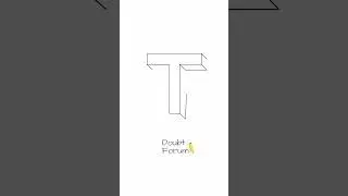 3d letter T drawing #drawing #3d