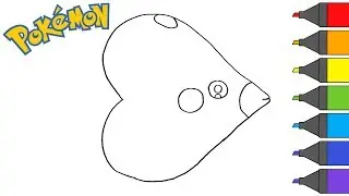 Pokemon Luvdisc | How to Draw | Pokemon Coloring Book | ARTSY KIDS