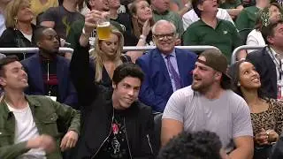 Christian Yelich Joins The Beer Chugging Competition