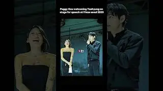 Lisa and Jisoo's reaction to Taehyung's speech at Paradise art night 2025💖💜 #btsblackpink #taehyung