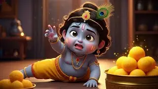 मैया बोली थोड़े लड्डू खाओ... कन्हैया बोले सारे ही दे दो 😂 @BhaktiPath #indreshupadhyayji 