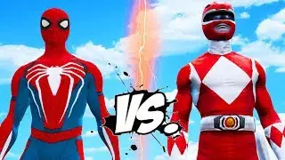 SPIDERMAN VS RED MIGHTY MORPHIN POWER RANGER