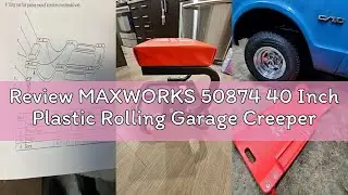 Review MAXWORKS 50874 40 Inch Plastic Rolling Garage Creeper with Padded Headrest and Dual Tool Tray