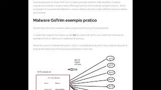 Malware GoTrim  botnet come funziona e schema di attacco.
