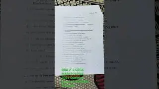 BA/BCOM/BSC/BBA/BSW 2-2 (CBCS) MARCH/APRIL 2021 Question paper of GENERAL ENGLISH.