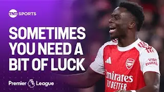 Bukayo Saka reacts after Arsenal snatch a thrilling late win vs Wolves! 😄