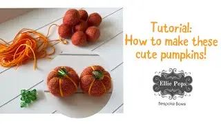 Tutorial: Make these cute Halloween Pumpkin Embellishments