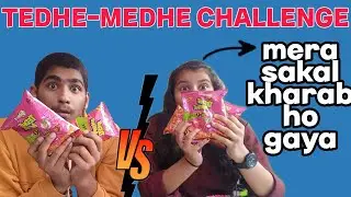 Tedhe-Medhe challenge with my brother🤢 | who will win??🤯 #viralvideo