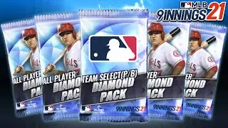 MLB 9 Innings 21 - Team Select and Five Diamond Player Pack Opening!