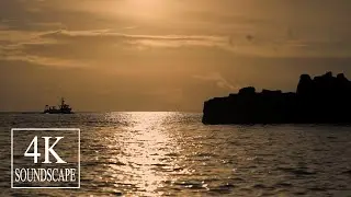 Sunrise rock pool ocean sounds | An Corran beach on the Isle of Skye | 4K SOUNDSCAPE