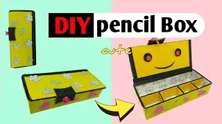 Hand made cute pencil box making with paper and cardboard | stylish and simple pencil box 
