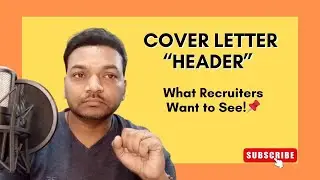 Cover Letter Header: The FIRST Thing Recruiters Notice! (Do This Right!)📌