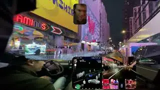 Pedestrian squeeze out of Times Square