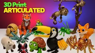 🌟 Amazing 3D Printing Timelapse of Articulated Animals and Insects on Bambu Lab A1, A1 mini and P1P