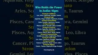 Who Hold the Real Power in Zodiac Sign? #zodiac​ #zodiacsigns​ #astrology​ #horoscope​ #tarot​