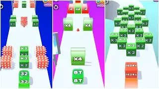 Jelly Run 2048 ASMR Gameplay | 2 to 2048u Satisfying Merge Run