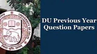 DU M.Sc Chemistry Entrance Exam 2019 - Chemistry Previous Year Question Paper (Delhi University)