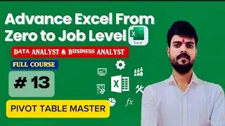 Lec:- 13 Excel Pivot Table in Hindi | Pivot Chart, Slicer & Timeline Complete Tutorial #excel #ms 