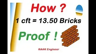 how 1 cubic ft equal to 13.50 bricks | with proof  |Find out the number of bricks | urdu hindi