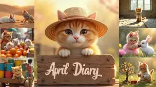 Gingy Meow: Tiny Cat's April Diary | Cute And Relaxing Moments | Tiny Cat Video #gingymeowpaws #cat