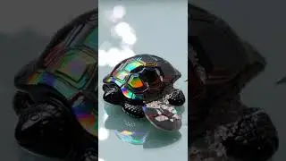 Slicing obsidian turtle magic!🐢 #aiart #amazing #cuttingchallenge