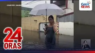 Netizen na nag-ala reporter sa binaha nilang lugar, kinaaliwan | 24 Oras