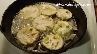 How do I get that delicious breading to stay on my fried green tomatoes?