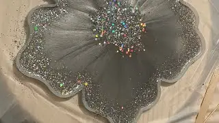 Placemats for home decor! Resin sparkle placemat! Resin silver tray or placemat!
