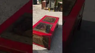 Red Coffee Table with Drawers