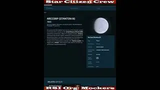 Star Citizen: RSI Galactapedia - Stanton Arccorp #shorts