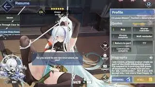Azur lane: IJN Unzen L2D Skin Talk & Hidden Touch (Arcane Ninja Knowledge)