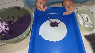 How to make purple sweet potato spring rools 🍠✨