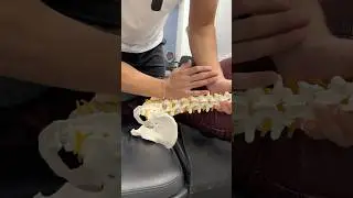 Demonstrating a very specific and powerful lower back adjustment