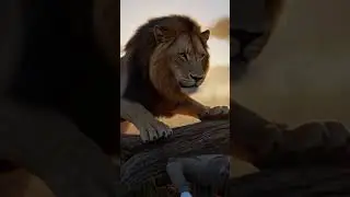 фотограф спасается от льва #ai #побег #3d
