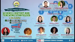 DIVISION WEBINAR SERIES ON SCIENCE CONTENT AND TEACHING STRATEGIES  FOR 3RD QUARTER - SHS